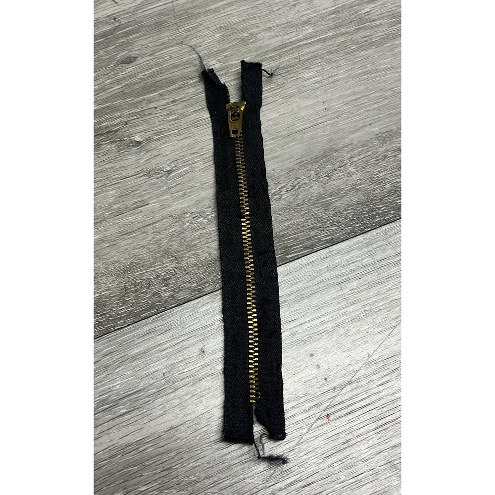 Vintage Talon Zipper 8" Brass Front Separator With Black Tape